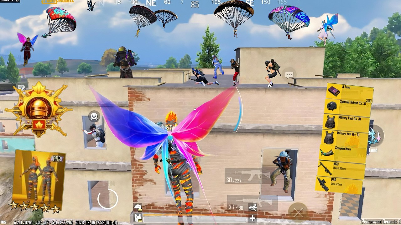 Wow!😍 NEW BEST LOOT GAMEPLAY w/ mg3+p90🥵 INFERNO FIEND SET🥰 PUBG MOBILE