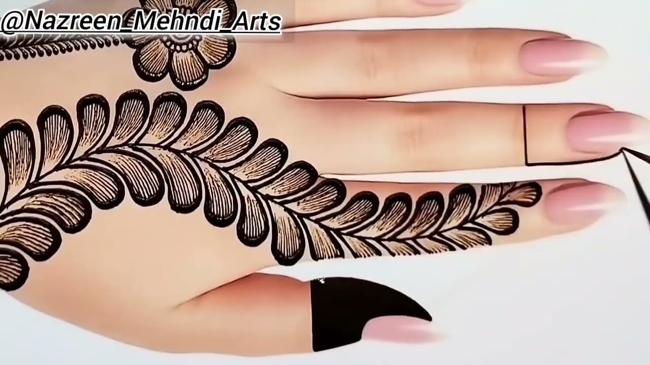 Very Beautiful Quick and Easy Prettiest Henna Design For Back.. मेहंदी सुंदर और आसान डिज़ाइन #shorts
