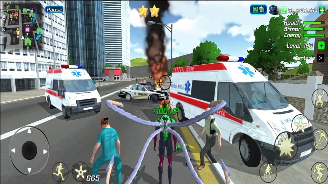Rope Frog Ninja Hero Car Vegas; Прохождение Rope Hero — Геймплей
