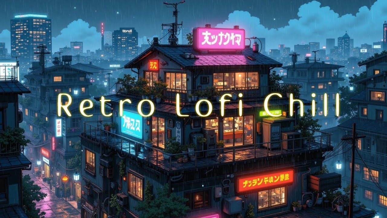 Retro Lofi Hip Hop Beats 🌃 Japanese Alley Rain Chill 🔥 Nastroje miejskie z lat 80. i 90.