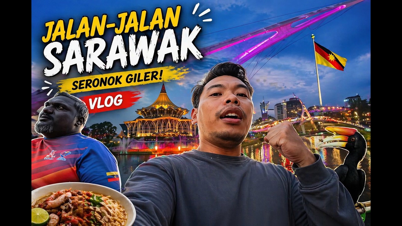 TRAVEL VLOG:FIRST TIME IN KUCHING WATERFRONT, SARAWAK 