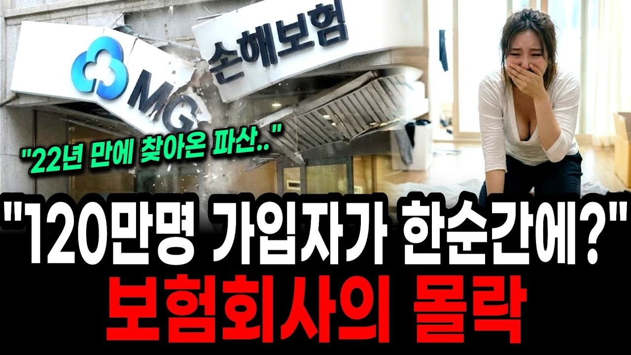 120만명 가입자가 한 순간에   보험금도 못주는 줄도산 위기 보험회사의 몰락