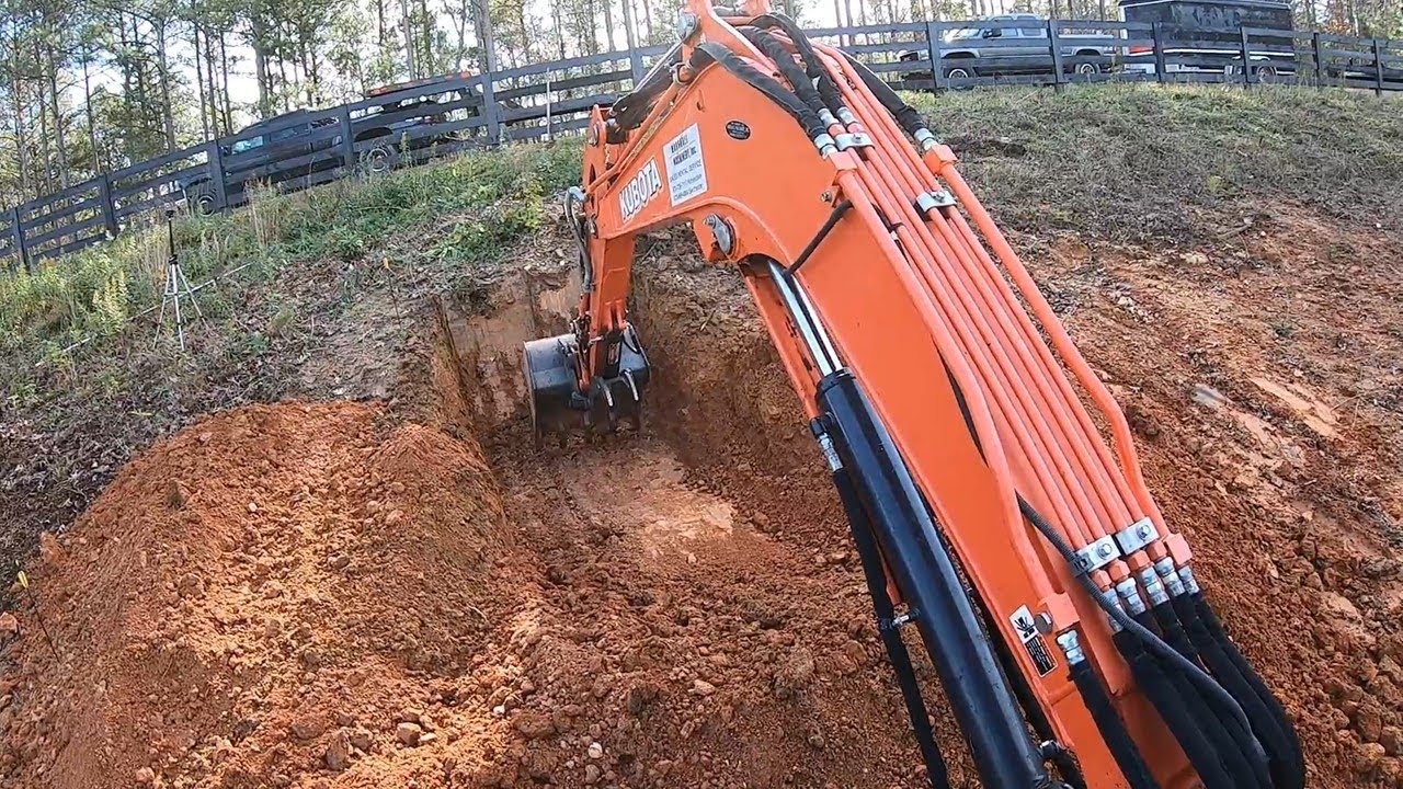 DIGGING RED CLAY! DIY Retaining Wall Project Day 1: Excavation