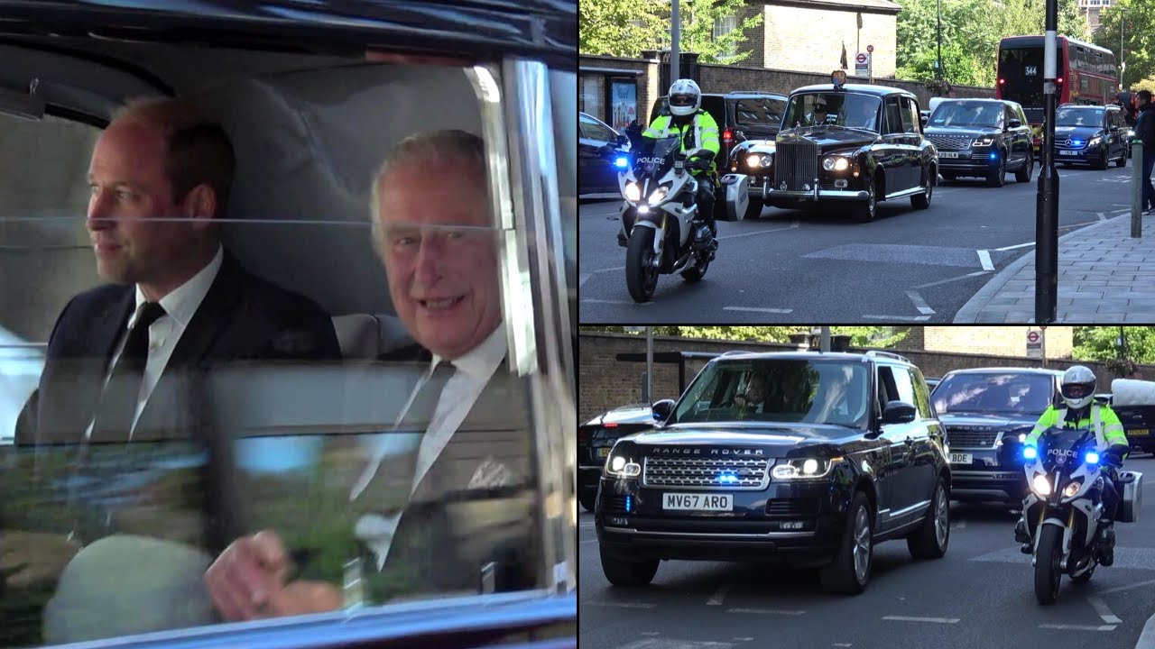 KING CHARLES III + Prince William visit Lambeth, plus Biden's UK Security Cars Head to Airport!