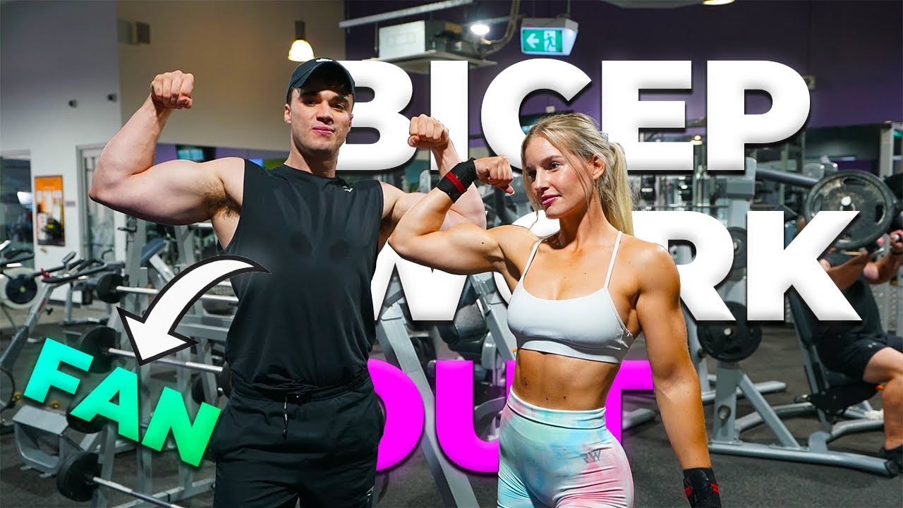 FAN TRYS my FULL BICEP WORKOUT