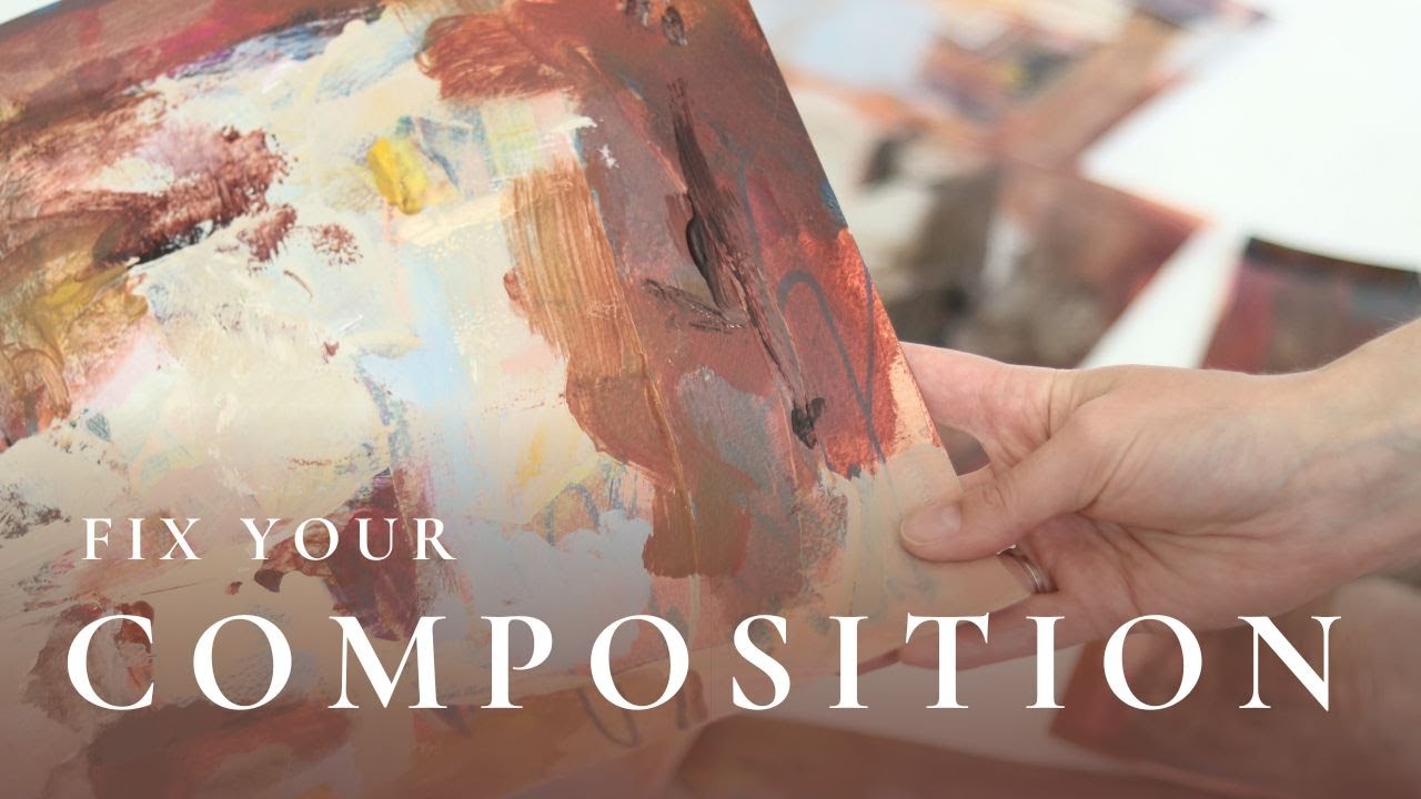 How to resolve composition with values: Abstract painting demo