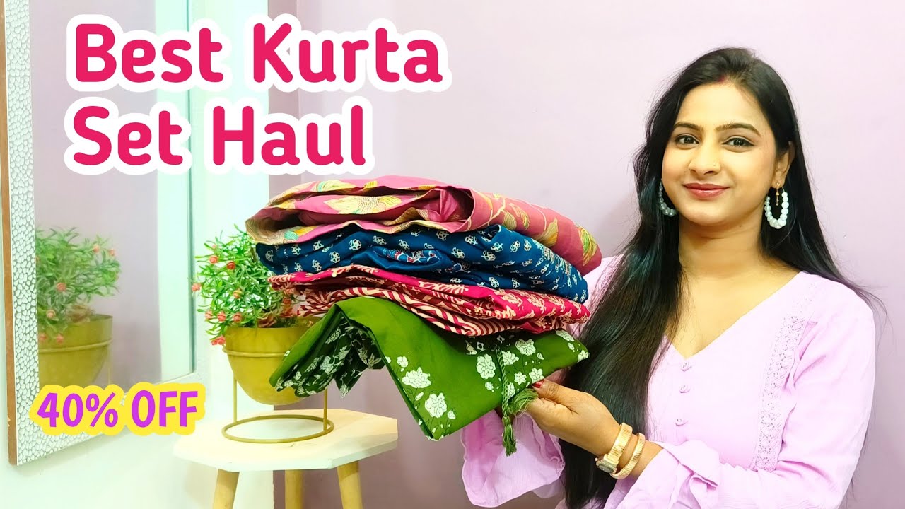 BEAUTIFUL SUIT SET HAUL | AMAZON KURTA SET HAUL | STYLE GAME WITH JYOTI 