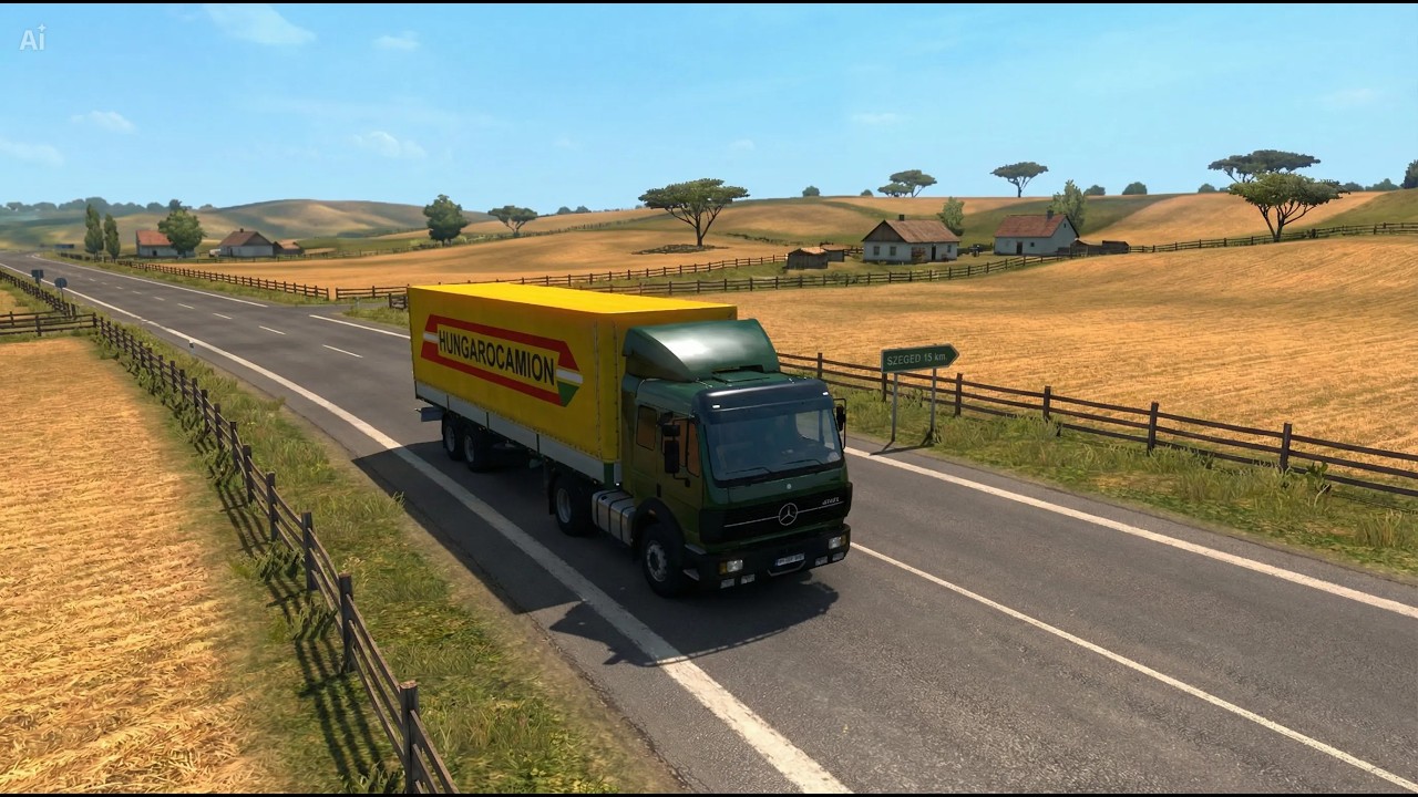Euro Truck Simulator 2 Budapest - Szeged Mercedes 1632 NG