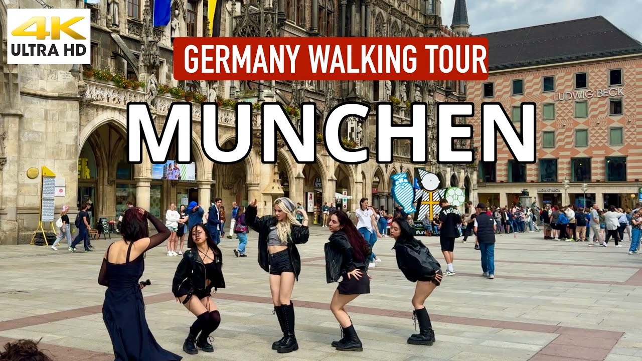 Munich walking tour 4k 2024/München evening walking tour 4k