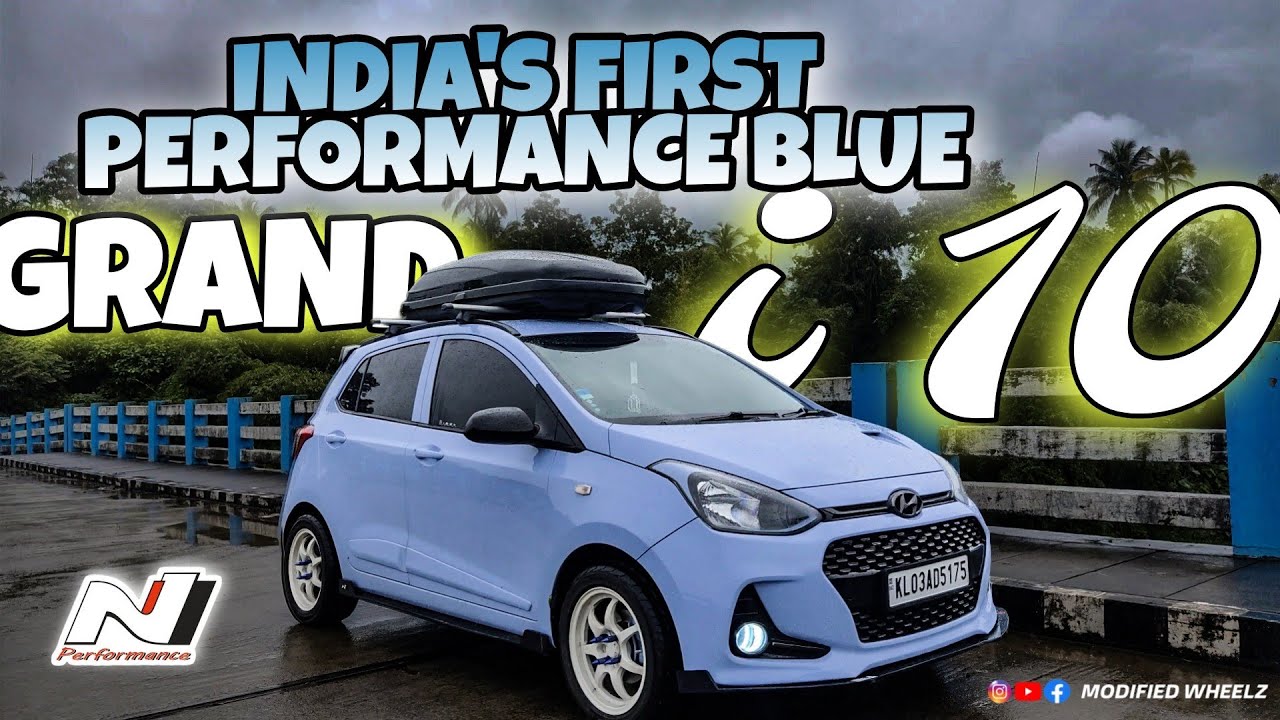 India's First perfomace blue Grand i10 with N Line concept | malayalam review | modified wheelz