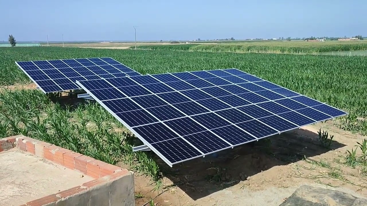 الطاقة الشمسية المتحركة في المغرب تركيب منظومة الطاقة 20 حصان نواحي مدينة سيدي يحيى الغرب