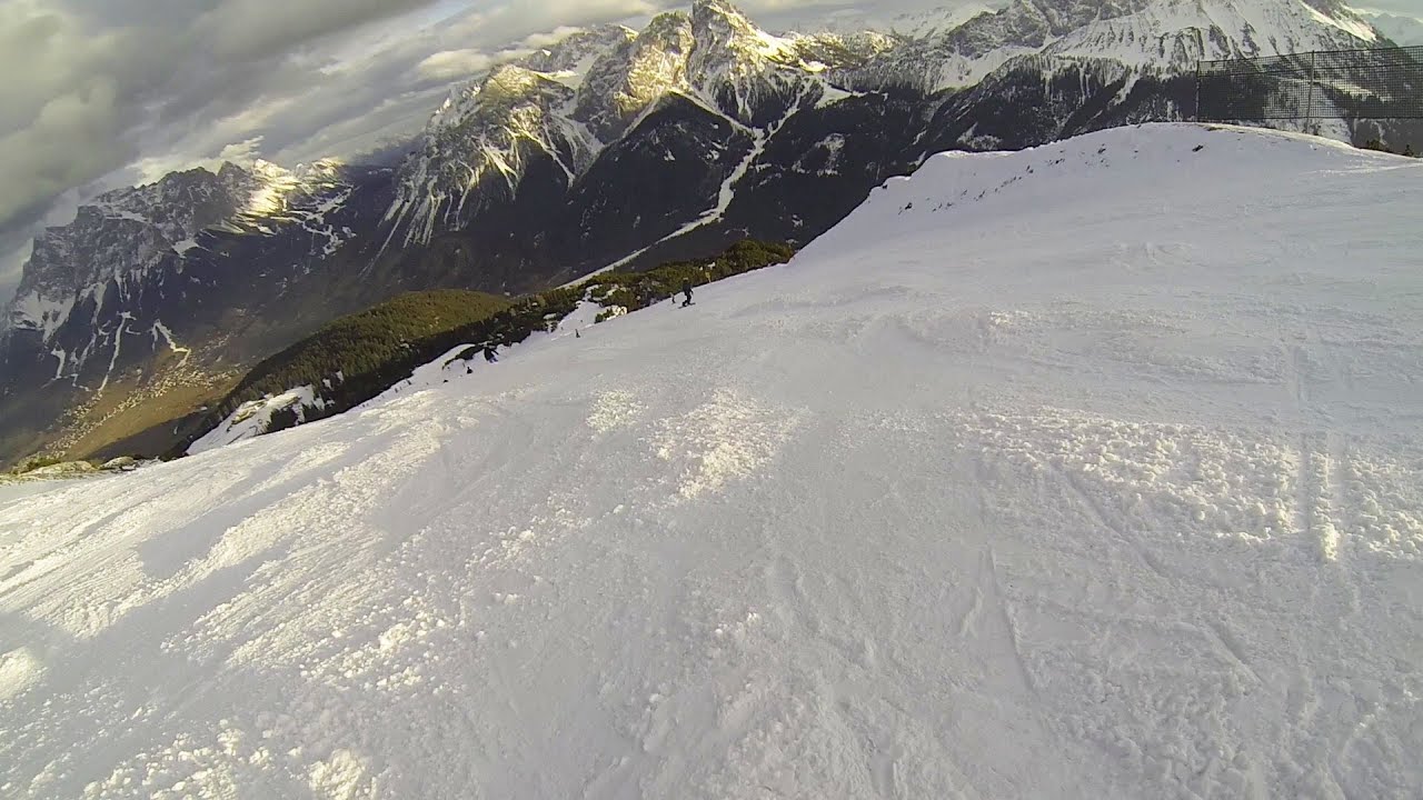 Ski: Die letzte Abfahrt - Lermoos vom Gipfel in´s Tal - GoPro Hero uncut  // 11.01.2014