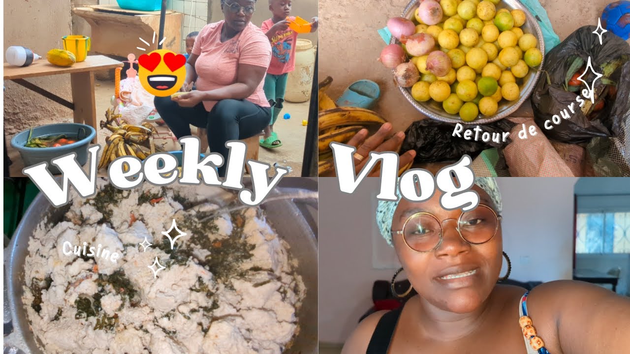 Weekly vlog: le bb ne me laisse pas travailler😩/ retour de course/ cuisine