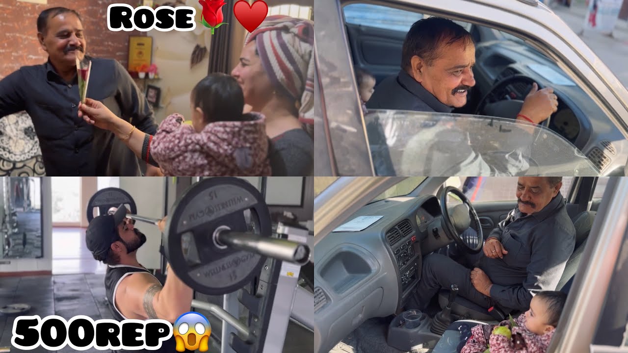 Valentine के मौक़े पर मम्मी ने किया पापा को propose ♥️॥ पापा को दे दिया Rose 🌹#sahilsangwan #love