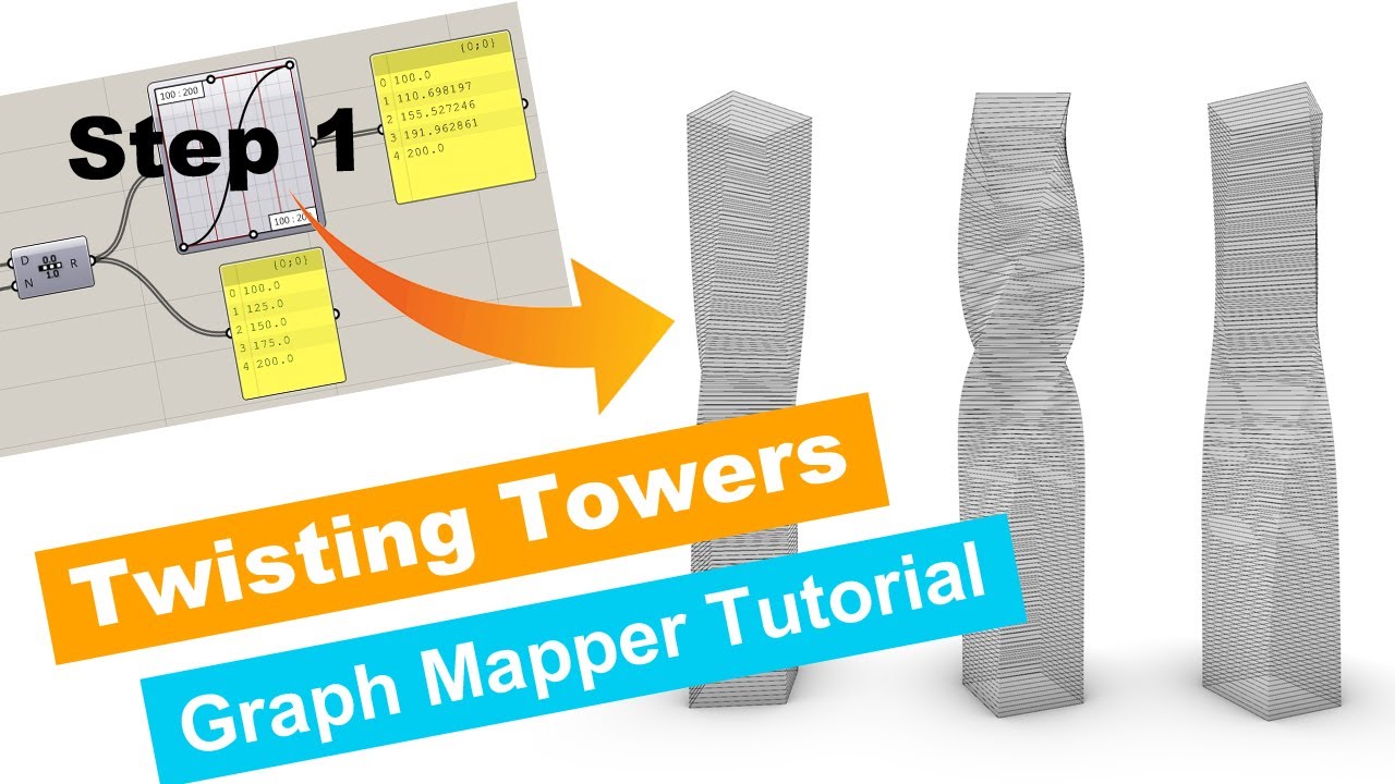 Graph Mapper Twisting Towers (Grasshopper Tutorial): Part 1