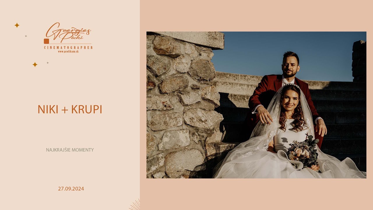NIKI ♥ KRUPI | Svadobný klip | Wedding Film by Profikam | Svadobný kameraman