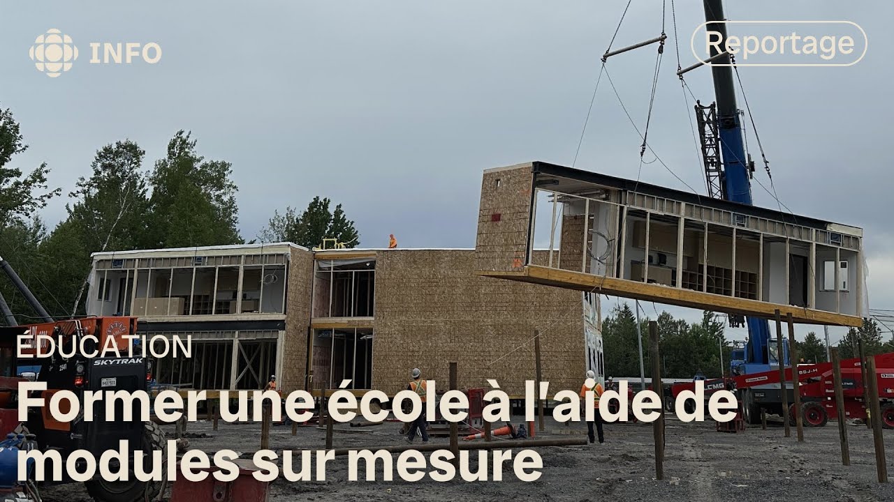 Construction modulaire : l’école Clair-Soleil de Lévis assemblée « comme des Lego »