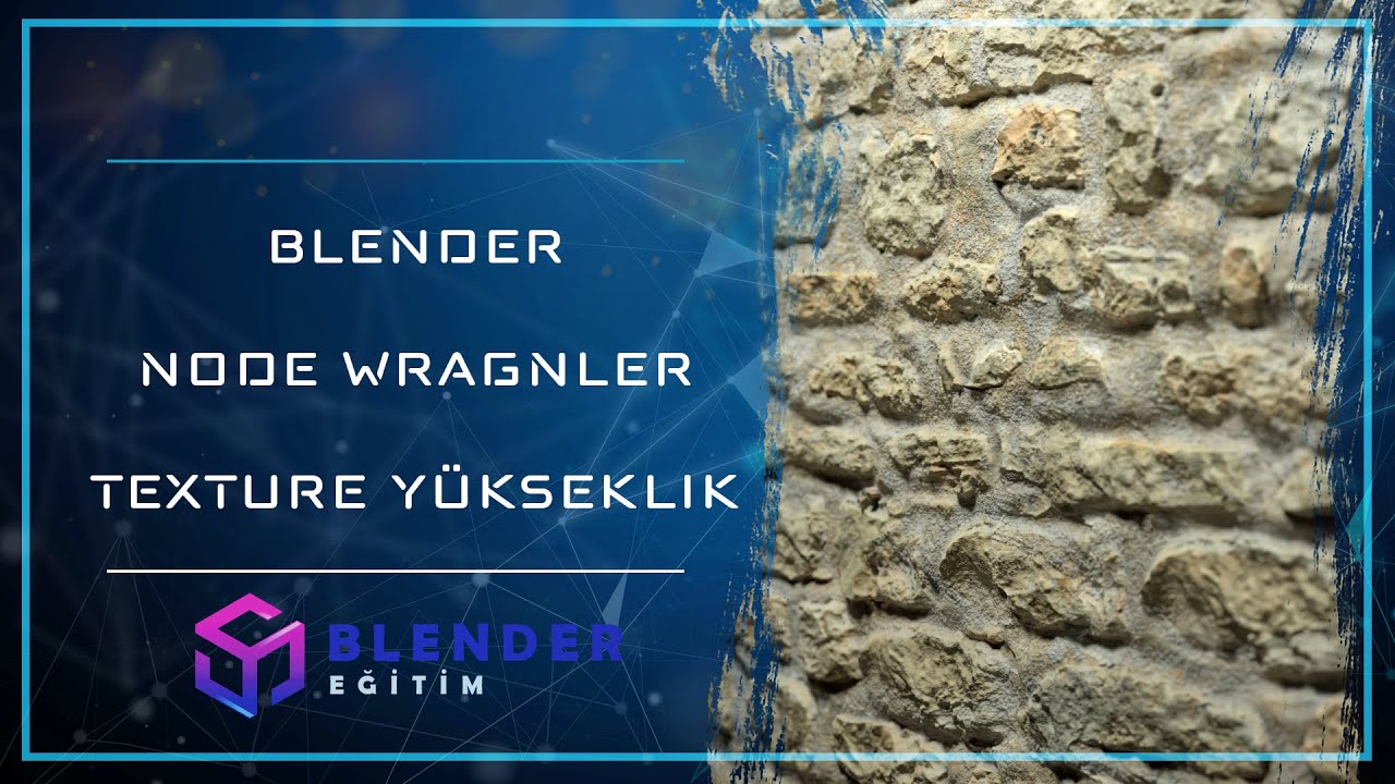 Blender Node Wrangler ve Texture ile Yükseklik Verme - Blender Eğitim #49