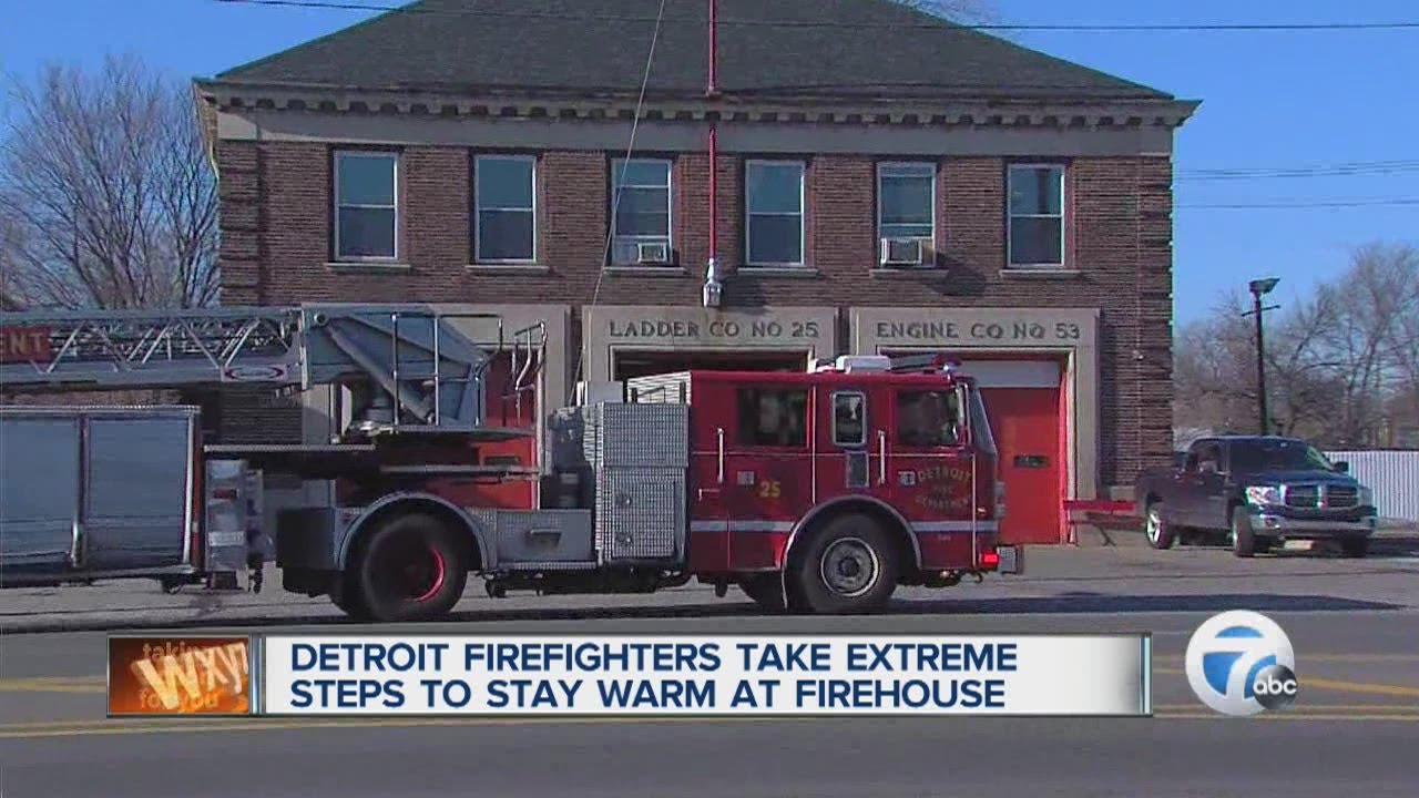 Detroit firefighters take extreme measures to stay warm at fire house