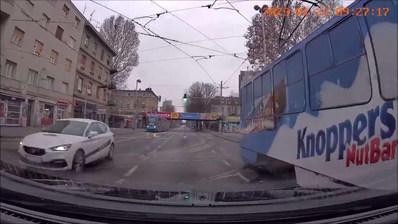 Vožnja: Ilica - City centar ONE East #zagreb #visitcroatia #dashcam #onboardcam #january2023 #2023