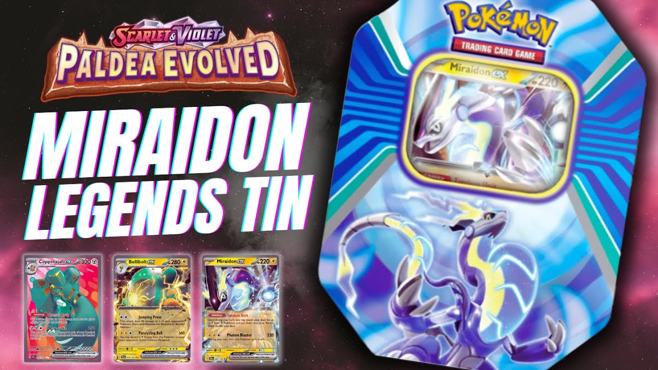 Pokémon: Paldea Legends Tin ! Miraidon ex ! It's better thank you think 👀