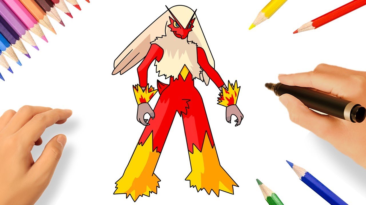 HOW TO DRAW BLAZIKEN STEP BY STEP | POKÉMON