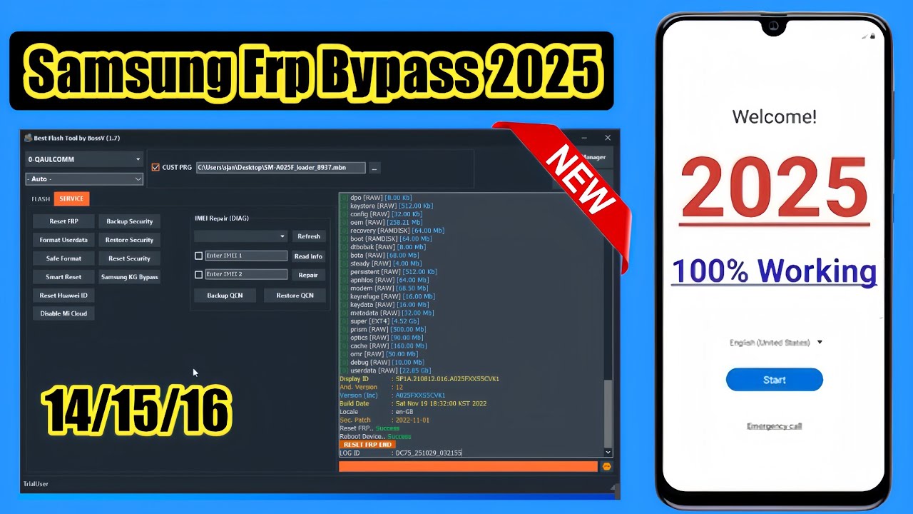 All Samsung Frp Bypass 2025 Android 15 \ 16  | Samsung Frp Bypass Tool Free 100% New Updates