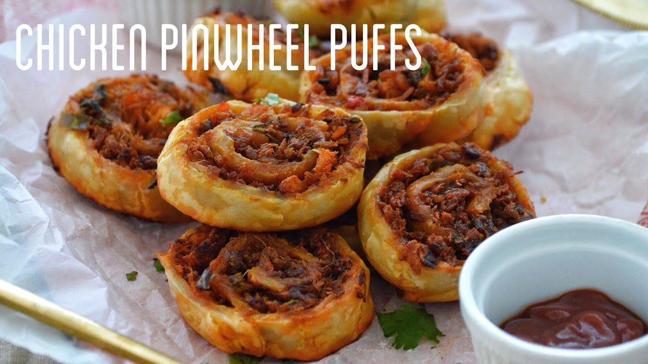 CHICKEN PINWHEEL PUFFS - Spicy &Sweet Appetizer
