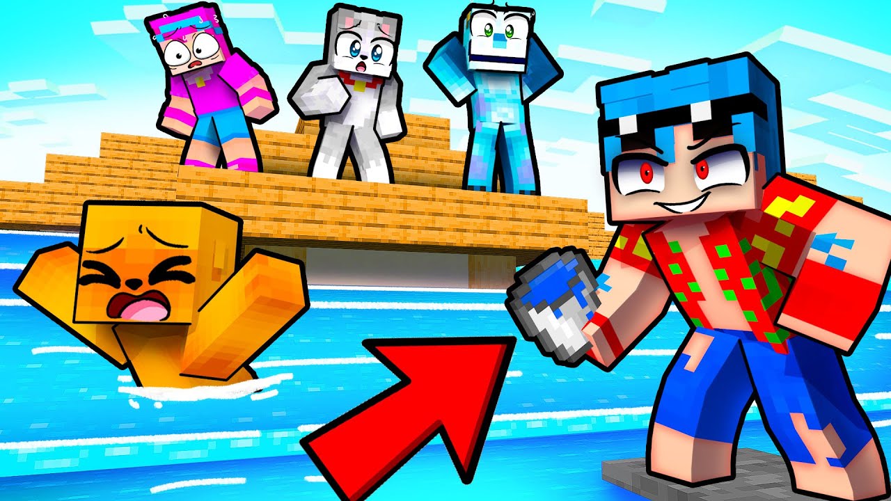 TROLLEO a MiS AMIGOS creando TSUNAMIS en MINECRAFT 😂 Los COMPAS