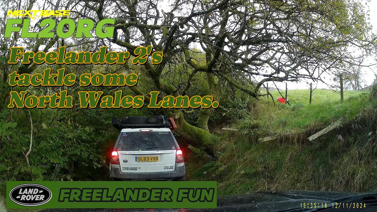 Land Rover Freelander 2''s tackle some north Wales lanes.