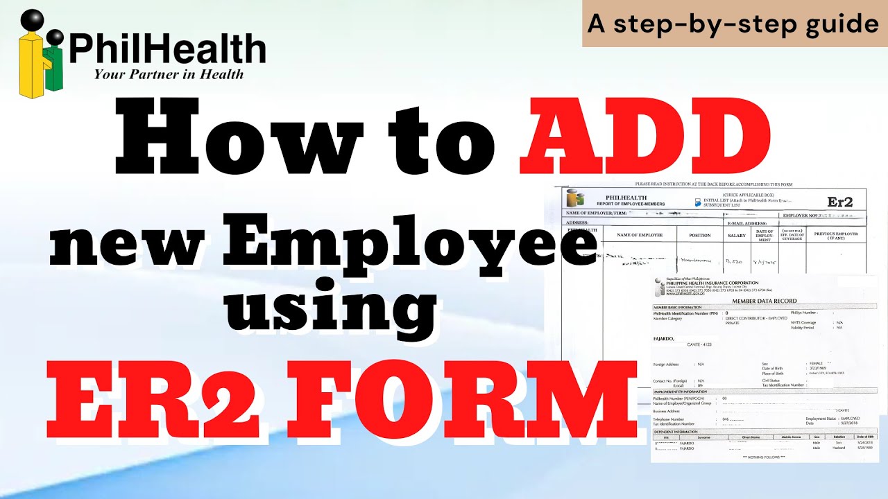 PhilHealth |  How to Add a New Employee to PhilHealth Using ER2 Form (Step-by-Step Guide)