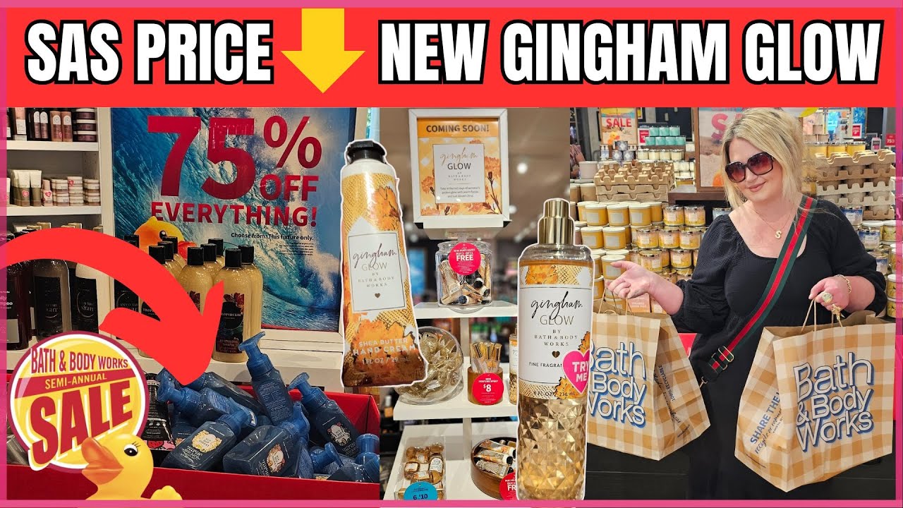 SAS NEW PRICE DROPS PLUS NEW GINGHAM GLOW at Bath & Body Works #sas #bathandbodyworks