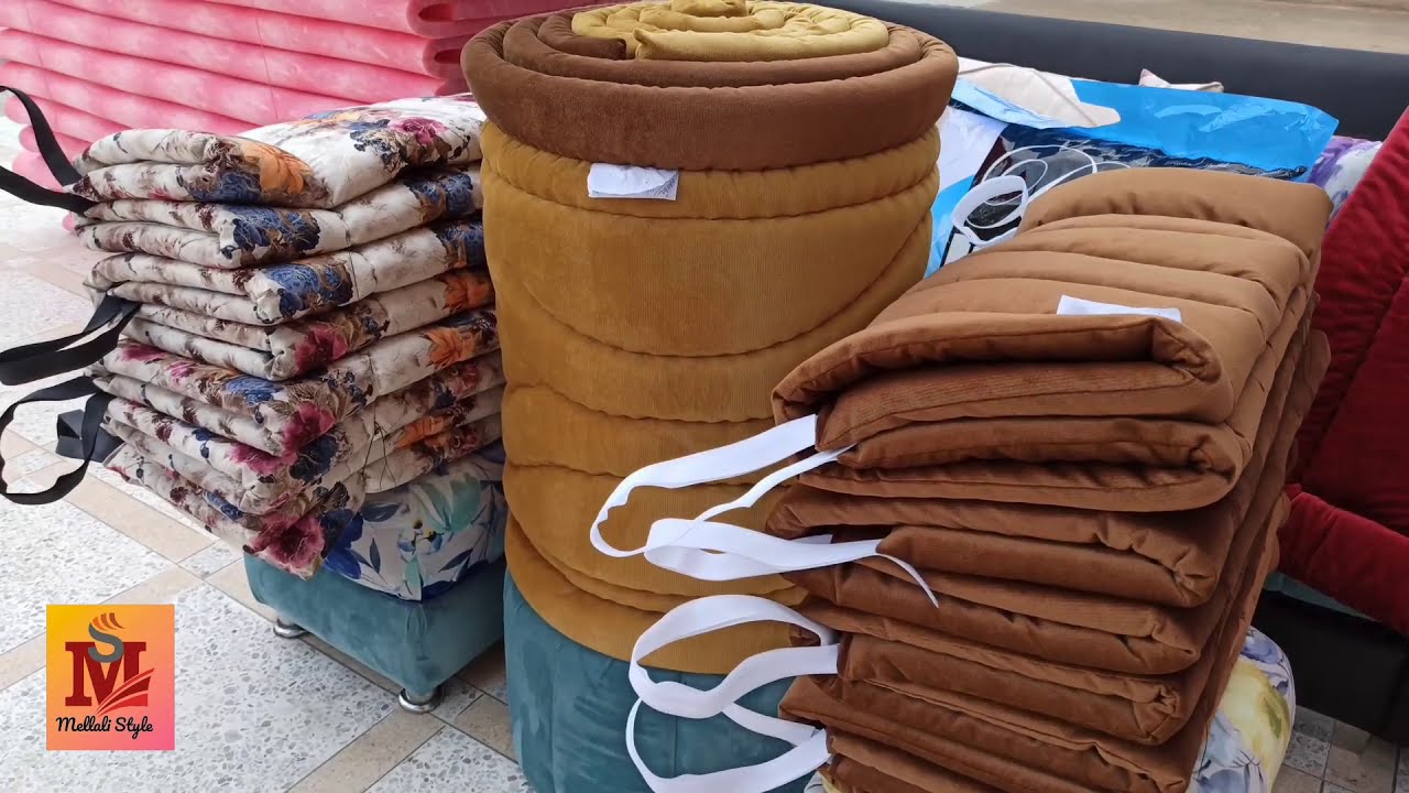 طريقة خياطة لحيفة مضمة 👑 👇/التي توضع 🔥🔥او بساط على شكل مضمة بلاواط لزينة الصالون المغربي
