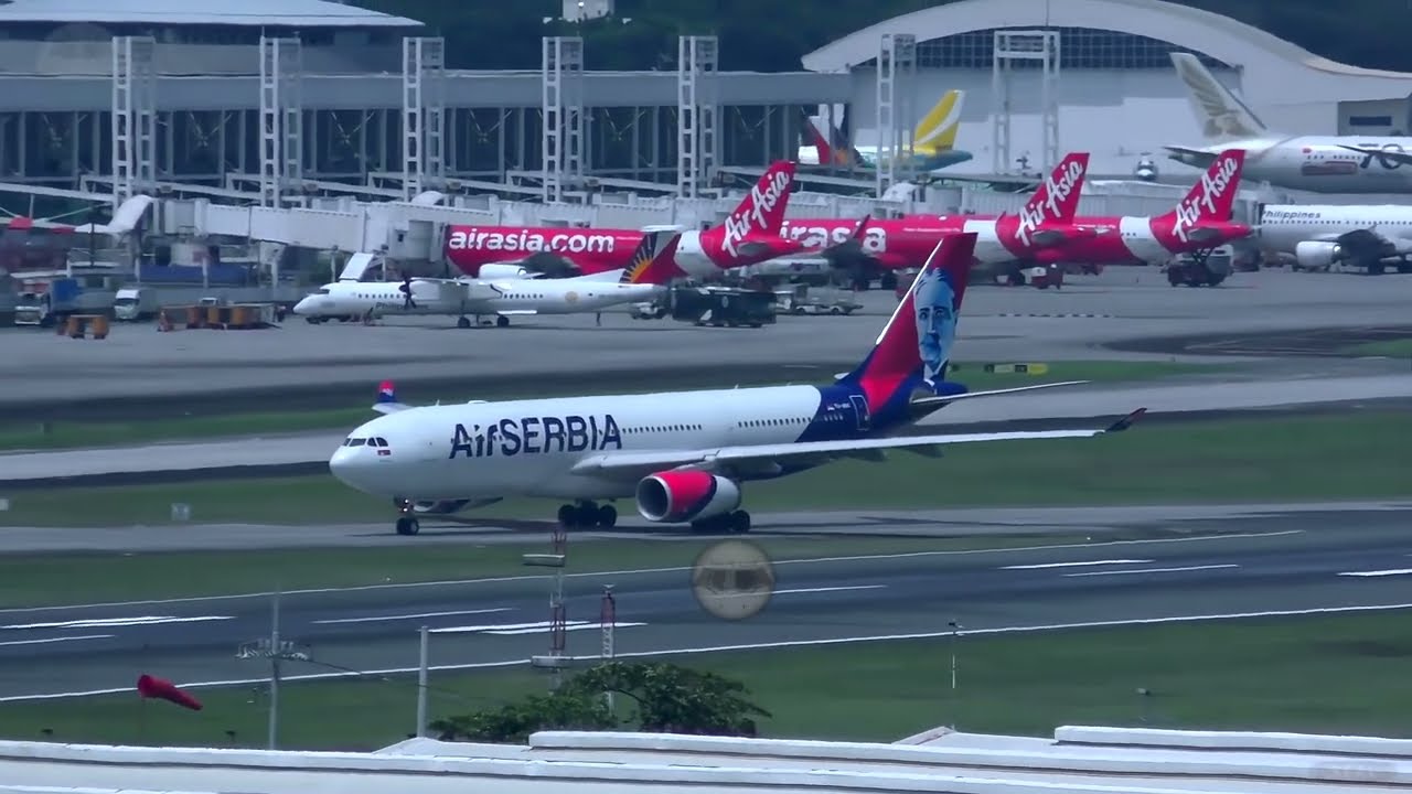 Air Serbia's SMOOTH First Landing in Manila A330-243 YU-ARC Mihajlo Pupin Livery