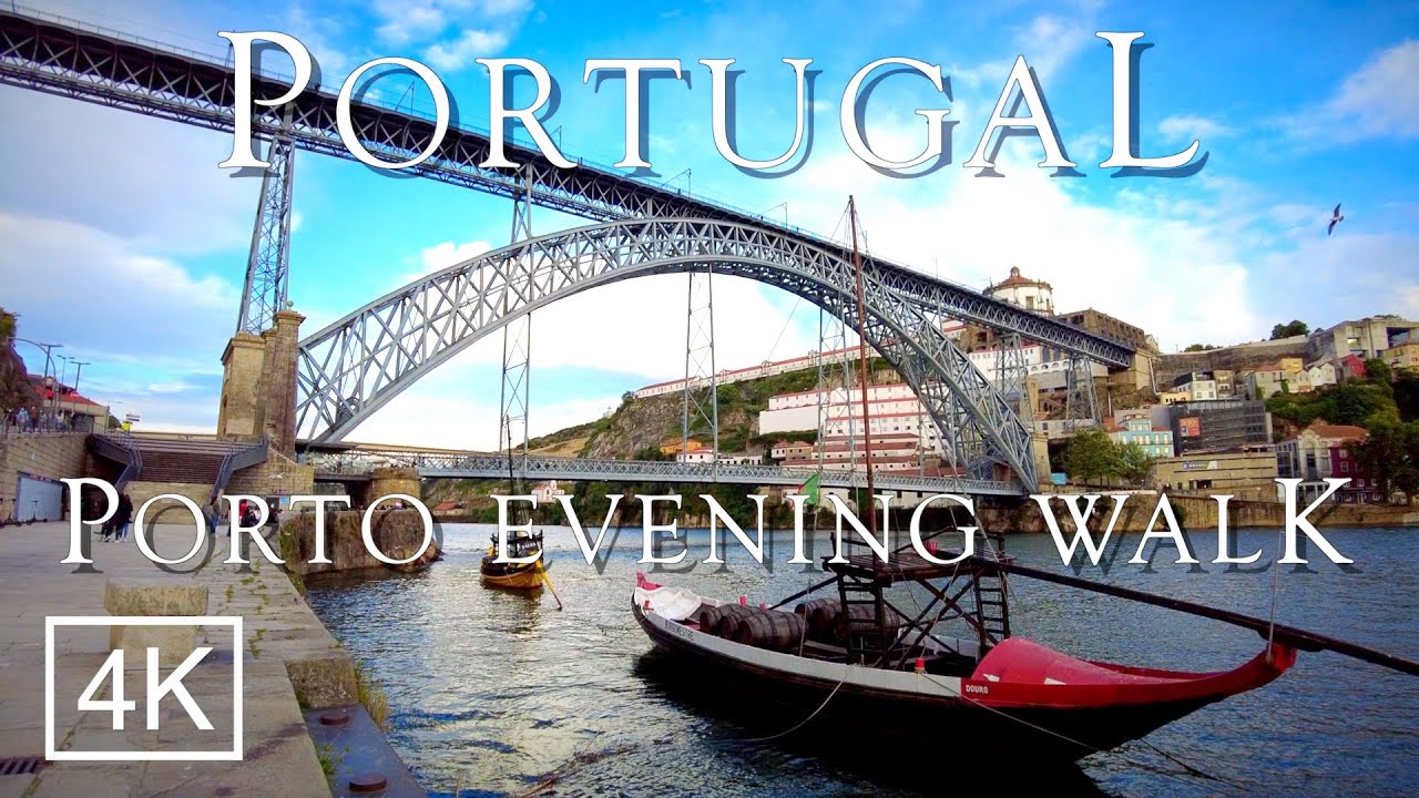 Porto evening walking tour 2021: Torre dos Clérigos, Ribeira & Gaia - Portugal 4K 60fps ASMR