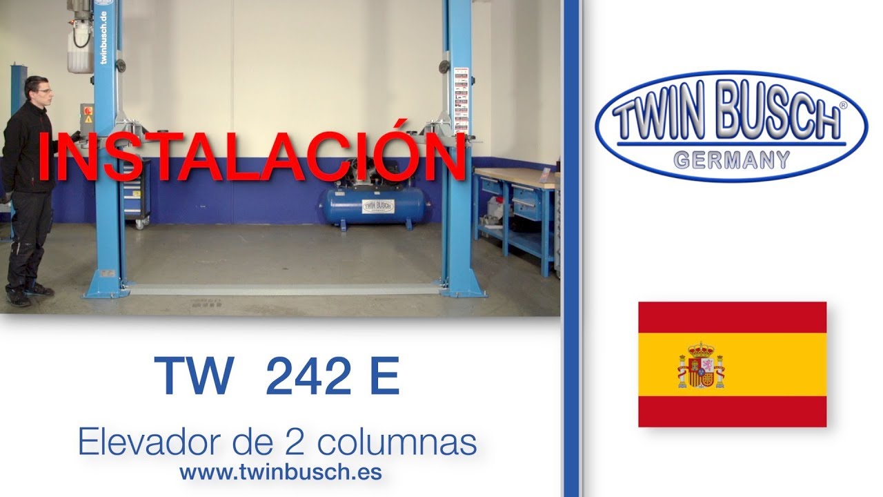 Instalación del elevador de dos columnas TW 242 E de TWIN BUSCH®