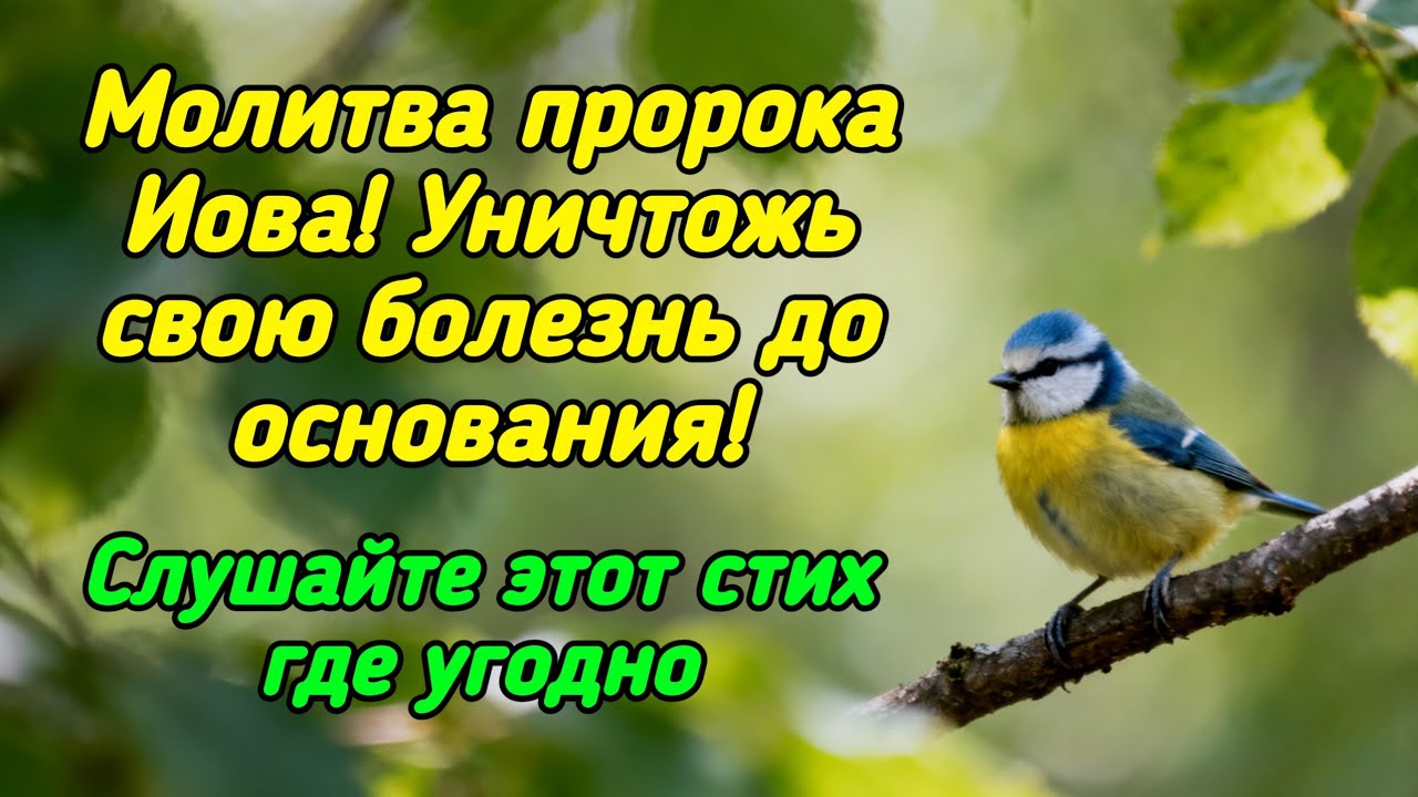 Молитва пророка Иова ❗️Уничтожь свою болезнь до основания