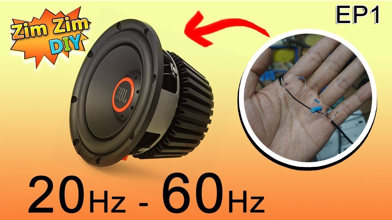 Схема усилителя сабвуфера EP.1 (пассивный фильтр нижних частот 40 Гц, 60 Гц)