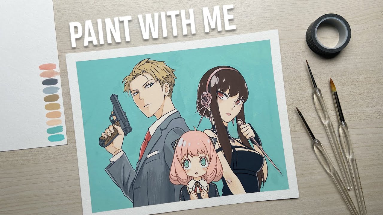 💣 speedpaint | painting spy x family using himi gouache