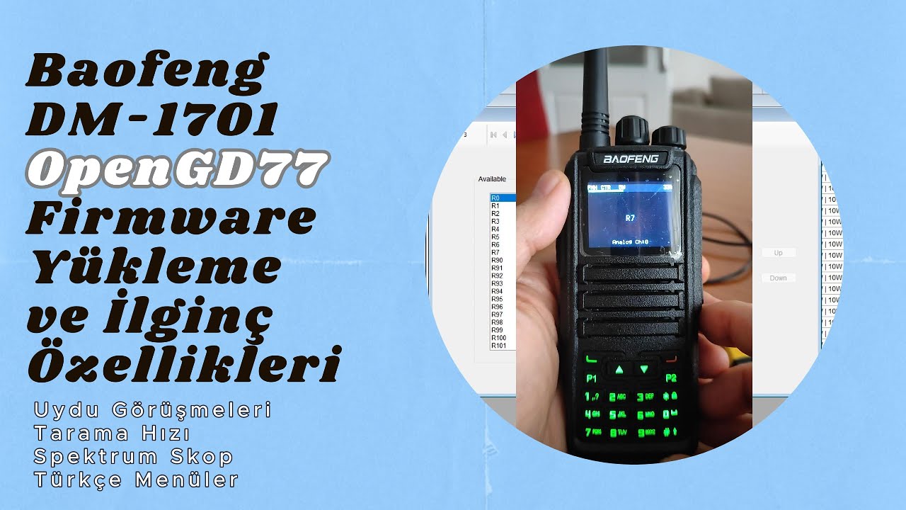 Baofeng DM-1701 Cihaza OPENGD77 Yükleme ve Türkçeleştirme