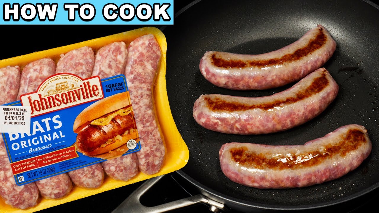 How To Cook Bratwurst on the Stove - in the pan