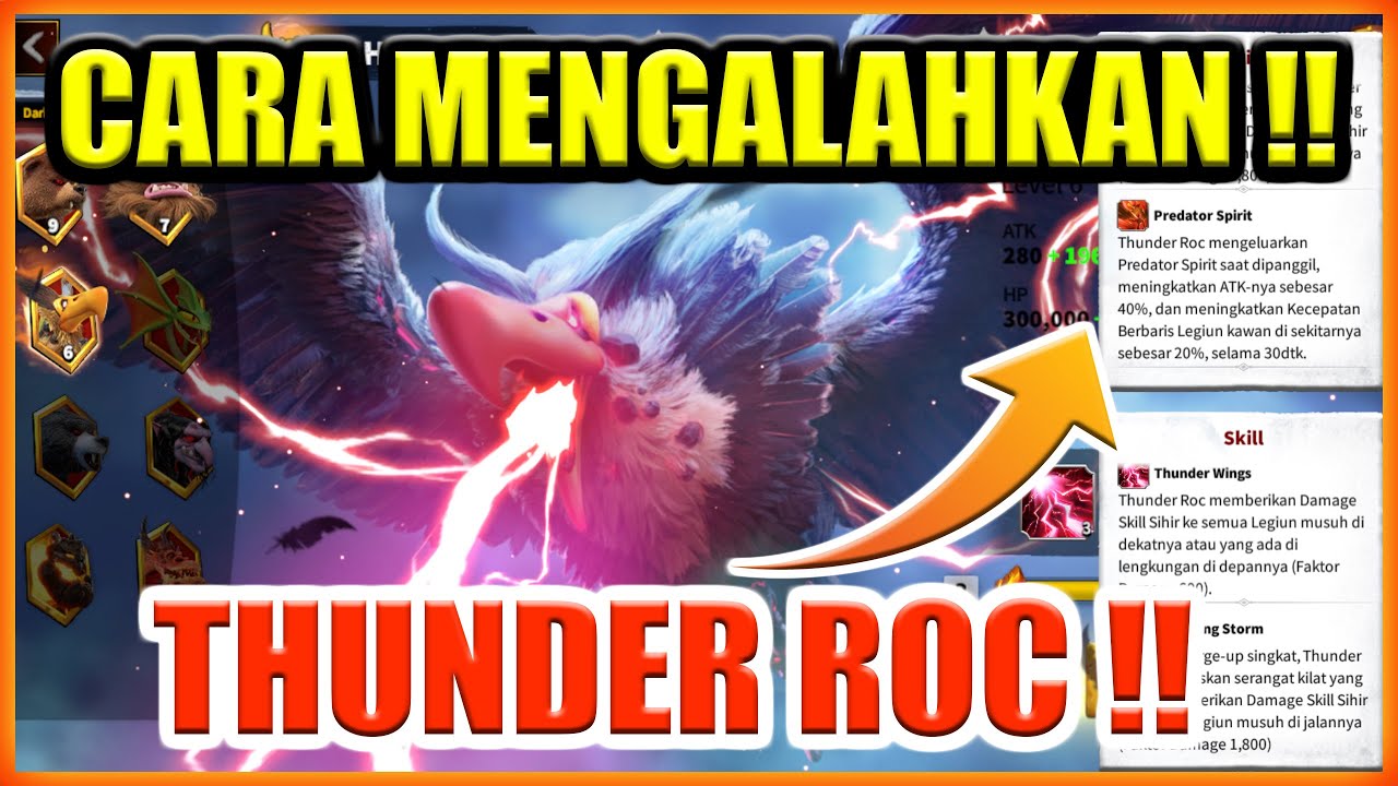 CARA MENGALAHKAN THUNDER ROC BEHEMOTH !! TUTORIAL PEMULA CALL OF DRAGONS !!