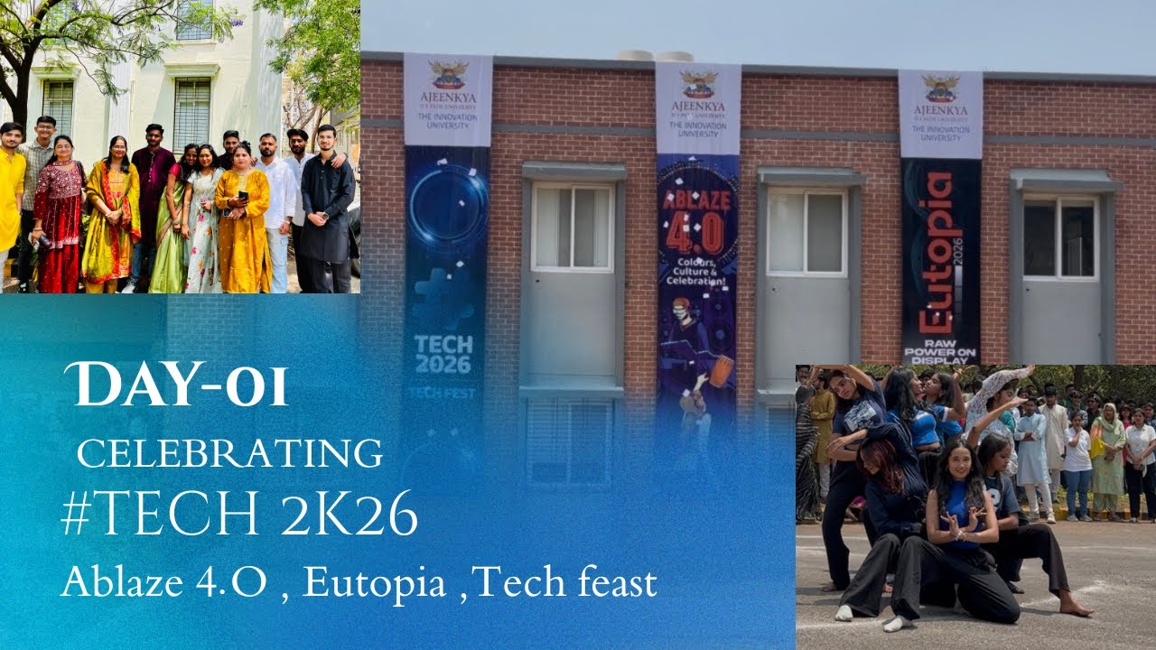Tech feast 2026 in ADYPU 🔥 #Day-01 #traditional #tech #ablaze #adypu #pune 
