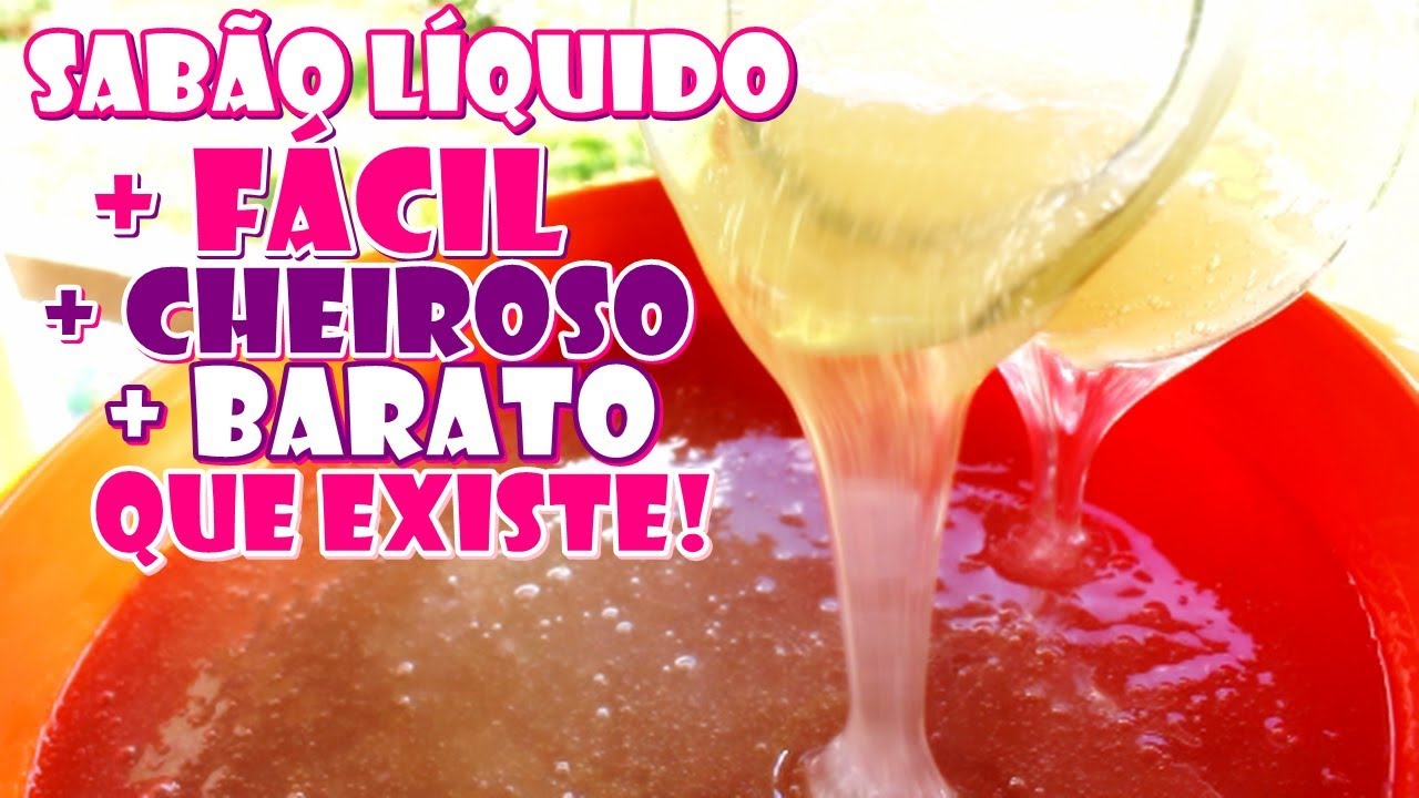 ÓTIMO SABÃO LÍQUIDO CASEIRO SUPER PERFUMADO E FÁCIL DE FAZER! COM APENAS 700ML DE ÓLEO USADO