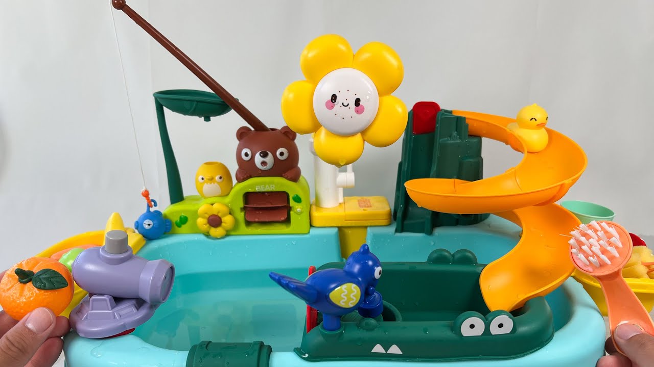 Toy ASMR  |  Satisfying Water Fishing Playset Unboxing 💦 no talking  | relaxing video