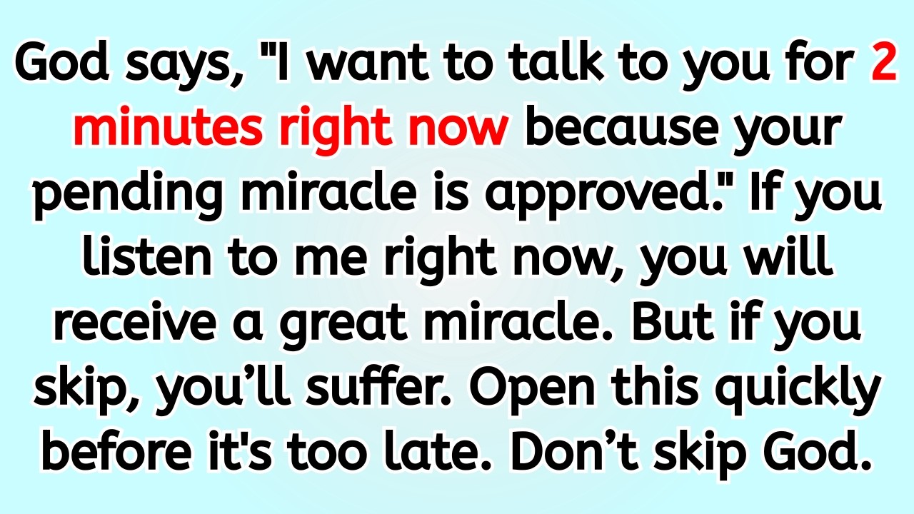 🔴 God says, 