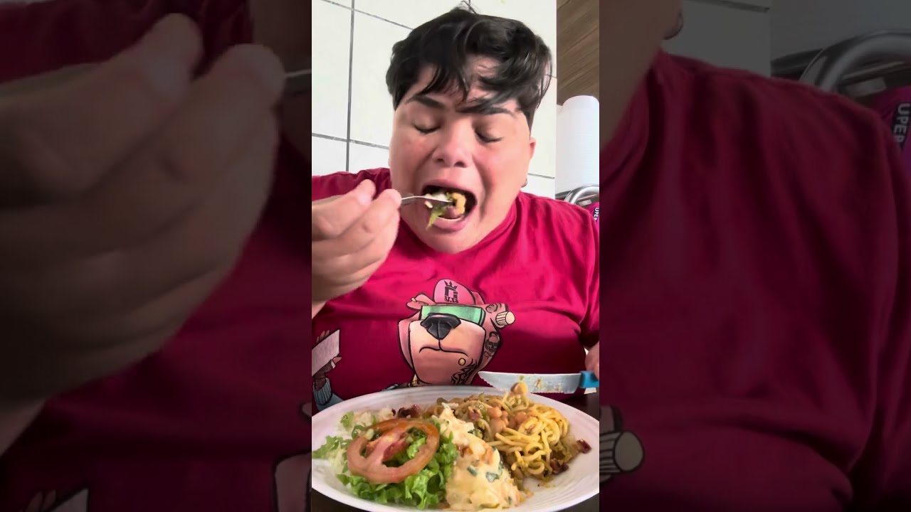 #COMENDO COM A POLY MUKBANG|almoço na churrascaria|olha o tamanho do meu prato|delícia 😋 quanto foi?
