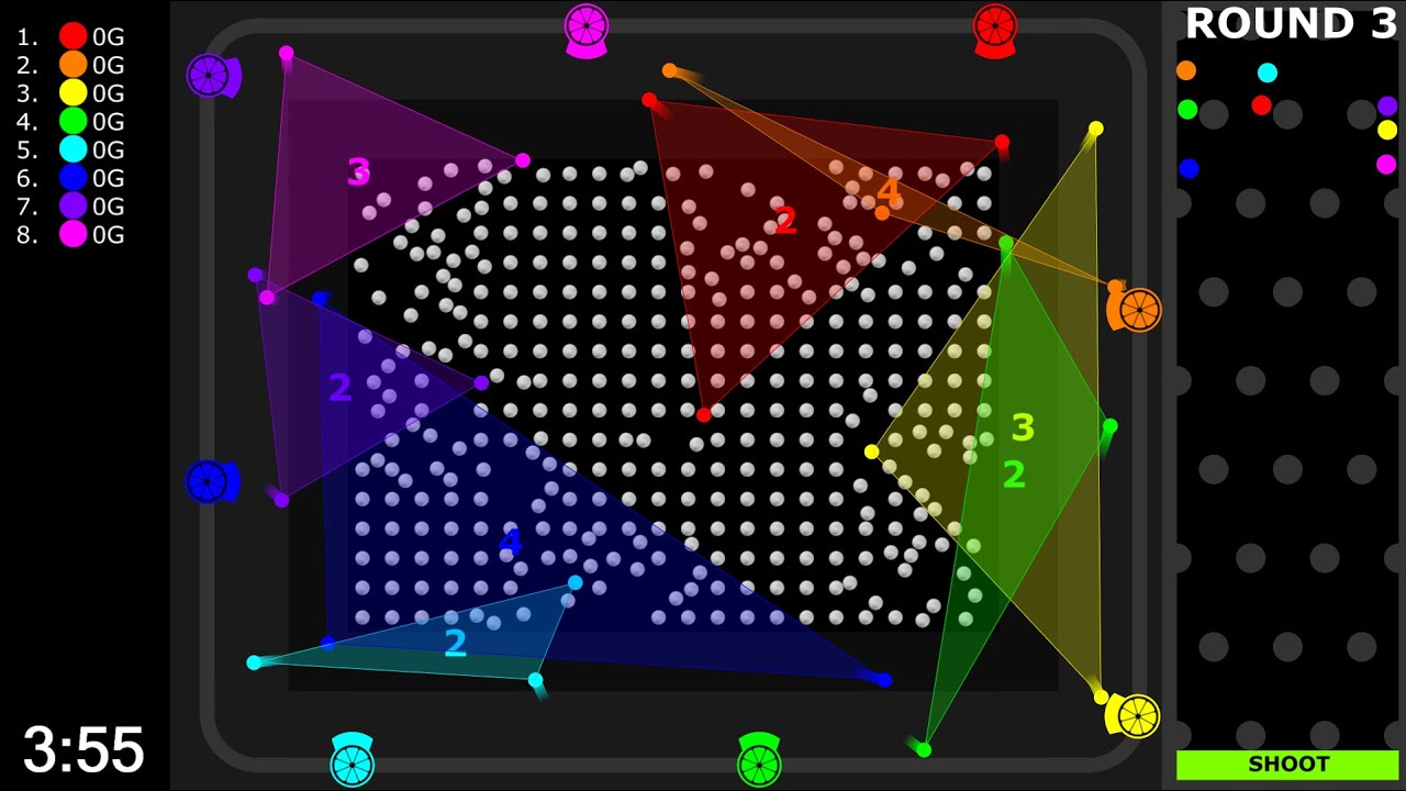 Gold Battle x Line Battle - Elimination Marble Race in Algodoo