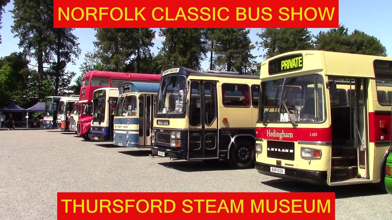 Norfolk Classic Bus & Coach Show and Roadrun from Thursford Steam Museum