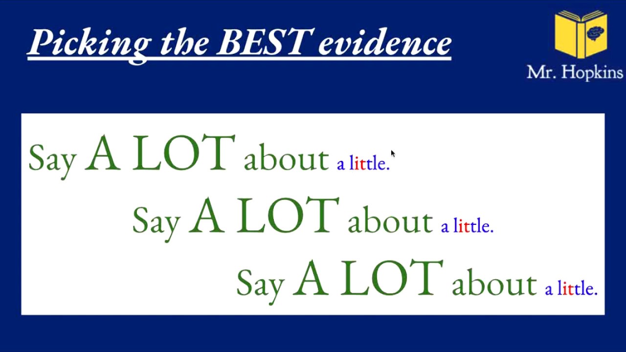 Contextualizing and Selecting Evidence